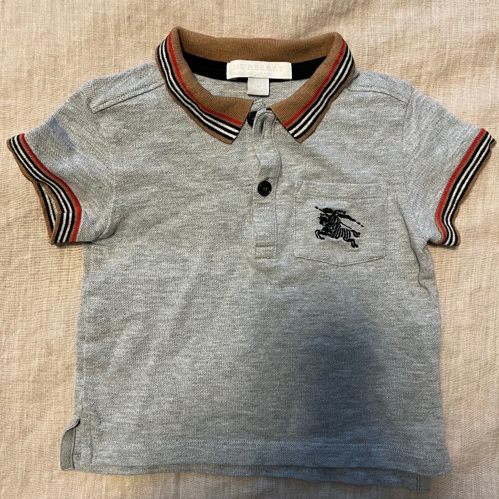 Burberry children polo t shirt